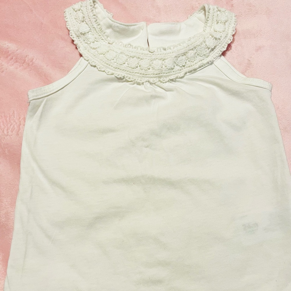 Toddler girl white top
